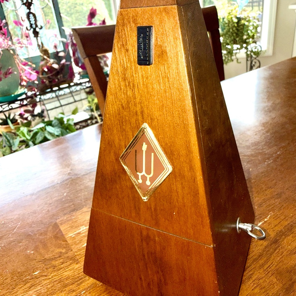 Vintage Wittner Metronome Wood Pyramid Mechanical Tempo Scale from W. Germany